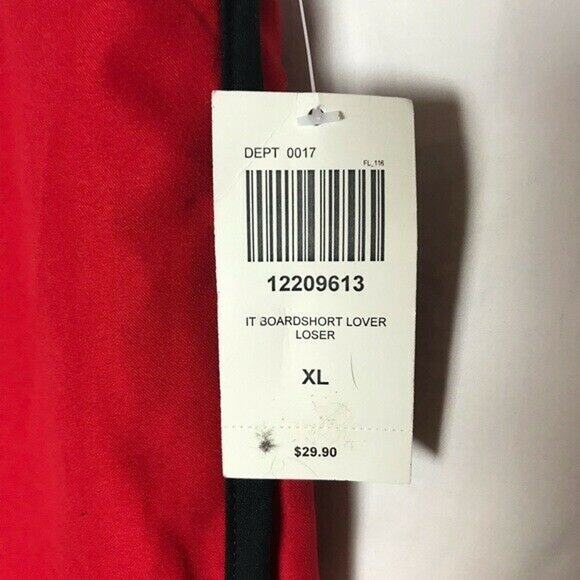 Hot Topic NWT "It" Men's XL Red Lover Loser Board Shorts Pennywise Swimwear - Picture 6 of 9